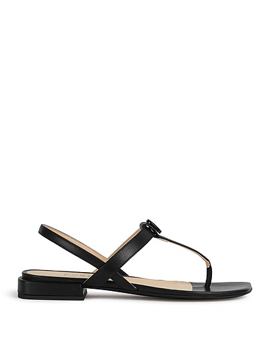 FURLA ソング・サンダル FURLA 1927 THONG SANDAL T.20
 ブラック 革（なめし加工） 100%