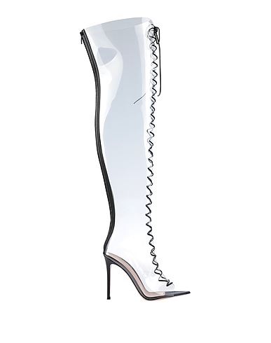 GIANVITO ROSSI Boots Transparent Rubber, Leather