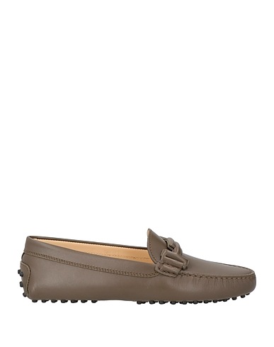 TOD'S 모카신 카키 가죽