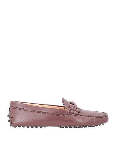 TOD'S Loafers Burgundy Leather
