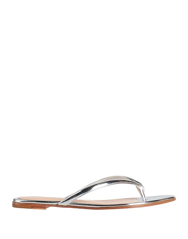 GIANVITO ROSSI Flip flops Silver Leather