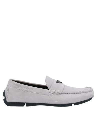 Emporio Armani Loafers In Light Grey