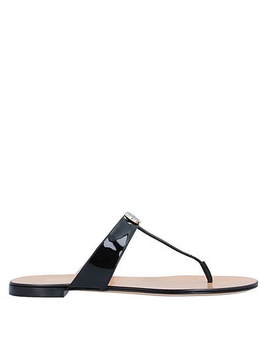 GIORGIO ARMANI Tongs Noir 100% Cuir de veau, Cuir d'agneau