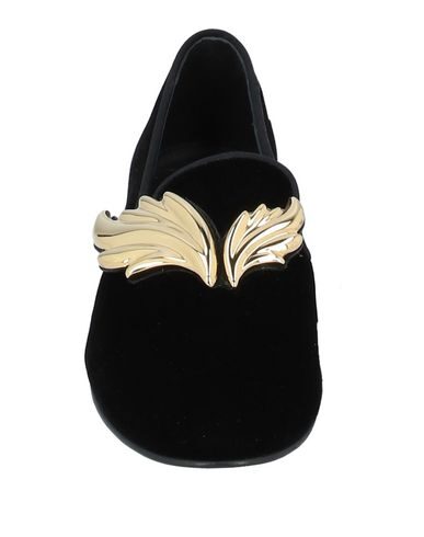 Giuseppe Zanotti Velvet Crystal-trim Loafer, Navy In Black