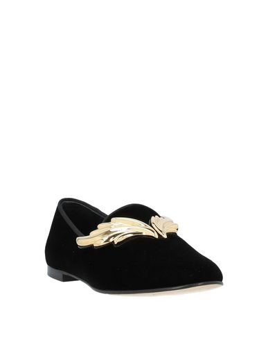 Giuseppe Zanotti Velvet Crystal-trim Loafer, Navy In Black