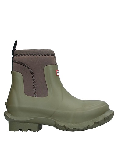 STELLA McCARTNEY x HUNTER Stivaletti Verde militare Materiale sintetico, Fibre tessili