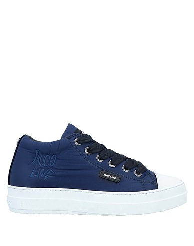 RUCOLINE Sneakers Midnight blue Textile fibers, Leather