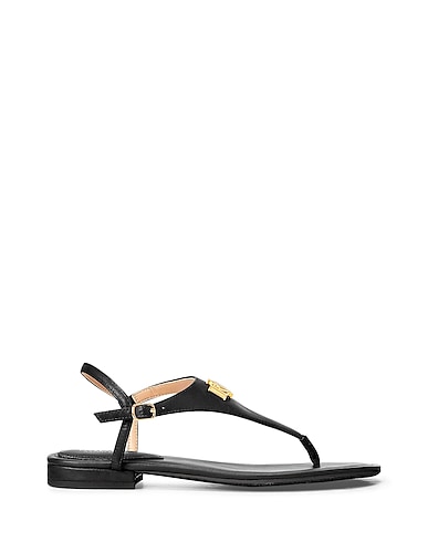 LAUREN RALPH LAUREN Flip flops ELLINGTON LEATHER SANDAL
Black 100% Calfskin