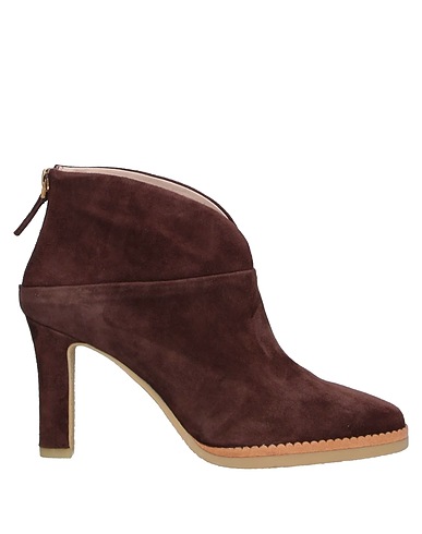 LOLA CRUZ Ankle boot Dark brown Soft Leather