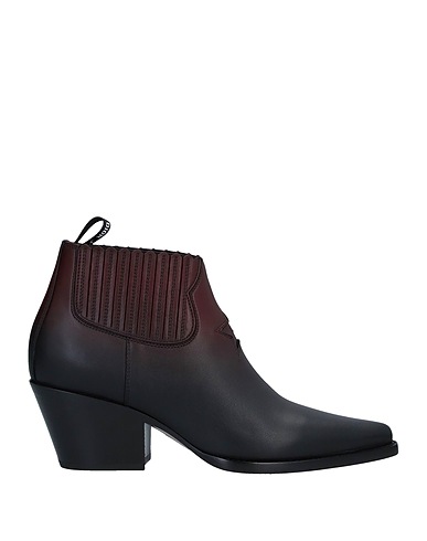 DIOR Ankle boot Black Calfskin, Textile fibres