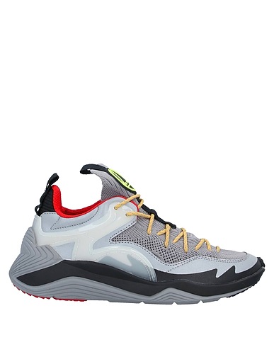 McQ Alexander McQueen Sneakers Grey Calfskin, Textile fibers, Plastic
