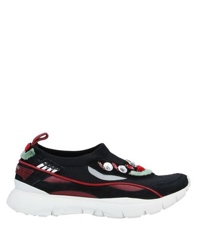 Valentino Embellished Slip-on Sneakers In Black