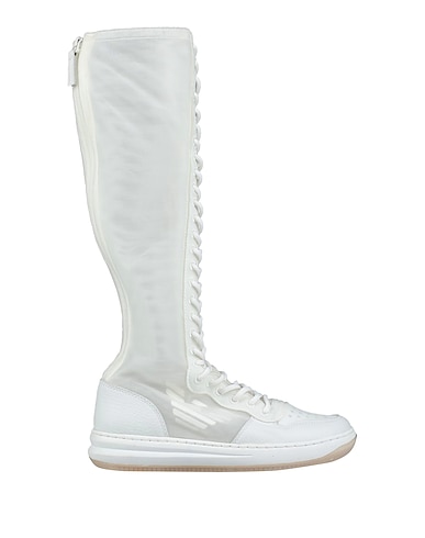 EMPORIO ARMANI Boots White Textile fibres, Leather