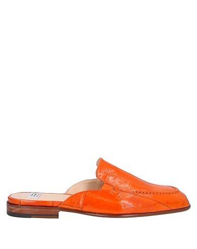 ROBERTO BOTTICELLI Mules and clogs Orange Eelskin