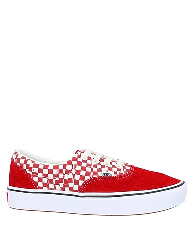 VANS Sneakers Red Leather, Textile fibres