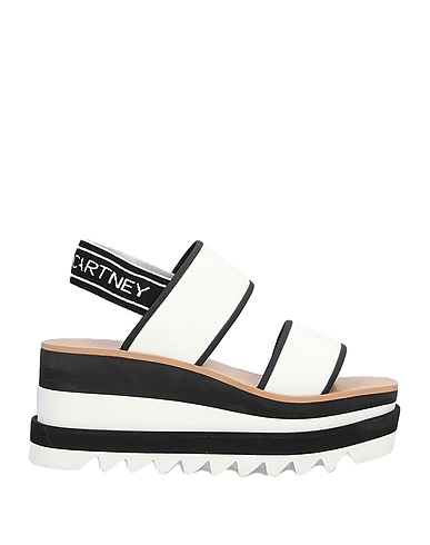 STELLA McCARTNEY Sandales Blanc Fibres textiles
