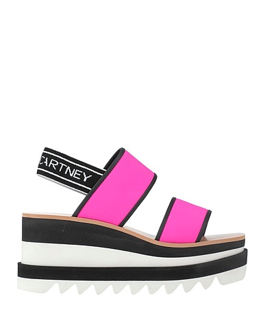 STELLA McCARTNEY Sandales Fuchsia Fibres textiles