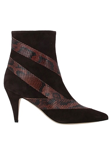 GIA COUTURE Ankle boot Dark brown Leather