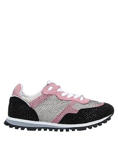 LIU •JO Sneakers Antique rose Bovine leather, Textile fibers