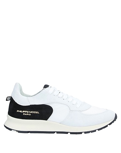 PHILIPPE MODEL Sneakers White Leather, Textile fibres
