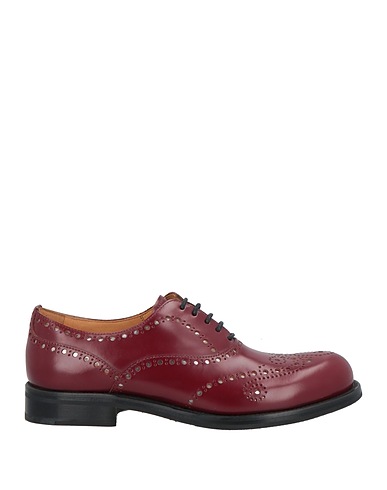 CHURCH'S Laced shoes Burgundy Calfskin
