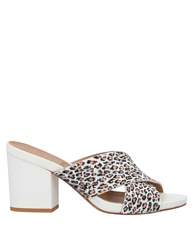 BUTTERO® Sandals White Leather