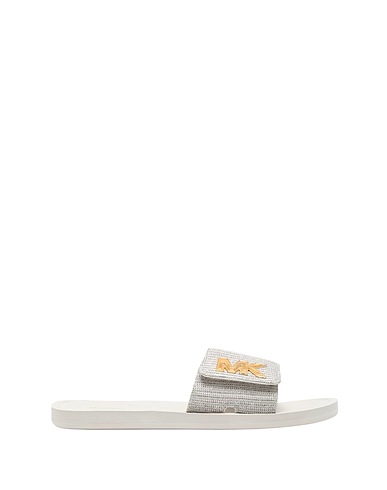MICHAEL MICHAEL KORS Sandals MK SLIDE
 Ivory 80% Polyester, 20% Lurex®