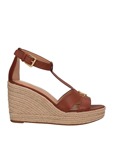 LAUREN RALPH LAUREN Espadrilles HALE LEATHER ESPADRILLE
 Chocolate brown Soft Leather