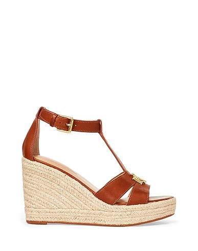 LAUREN RALPH LAUREN Espadrilles HALE LEATHER ESPADRILLE
 Brown Leather