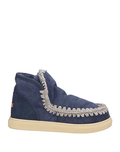MOU Ankle boot Navy blue Sheepskin, Wool
