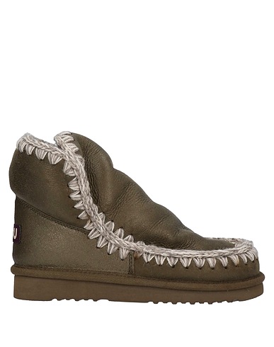 MOU Ankle boot Military green Sheepskin, Wool