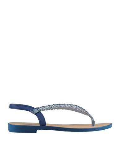 Grendha Toe Strap Sandals In Blue