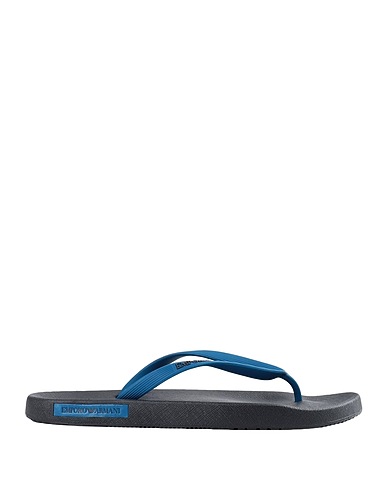 EMPORIO ARMANI Flip flops Slate blue 100% Rubber