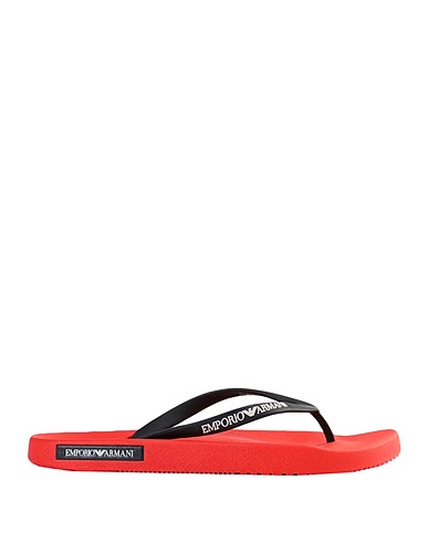 EMPORIO ARMANI Flip flops Red 100% Rubber