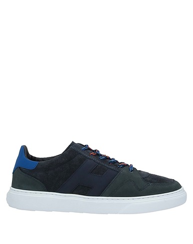 HOGAN Sneakers Midnight blue Leather, Textile fibres