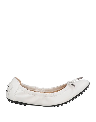 TOD'S Ballet flats White Leather