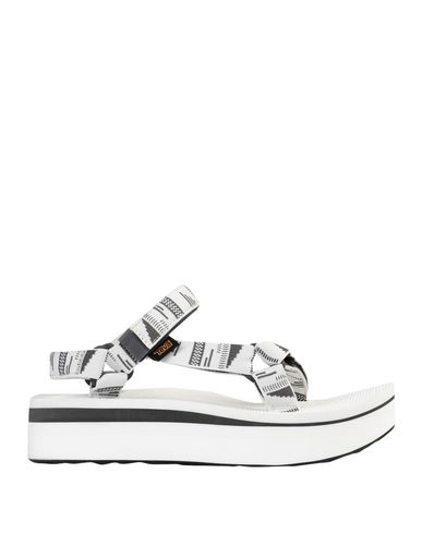 all white platform tevas