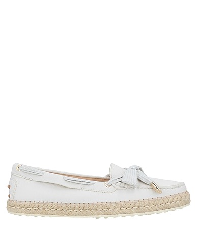 TOD'S 모카신 화이트 가죽