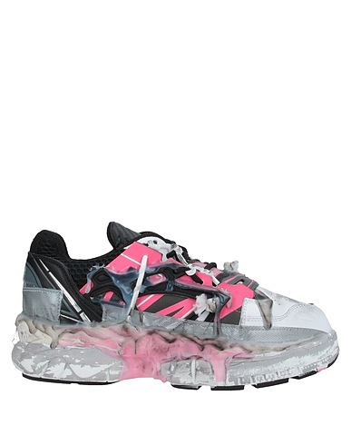 MAISON MARGIELA Sneakers Pink Leather, Textile fibers