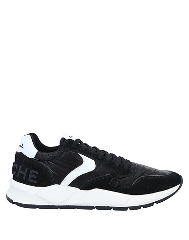 VOILE BLANCHE Sneakers Black Soft Leather, Textile fibers
