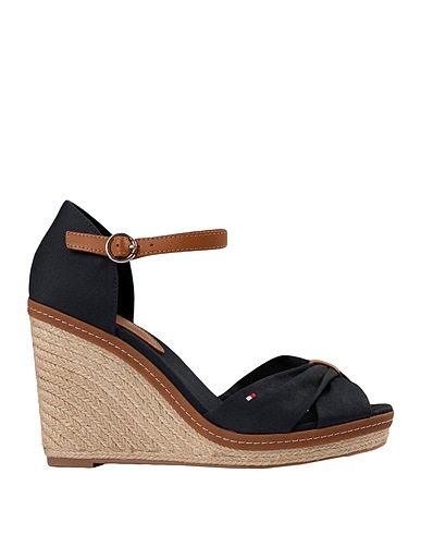 TOMMY HILFIGER Espadrilles ICONIC ELENA SANDALS Midnight blue 90% Cotton, 10% Leather