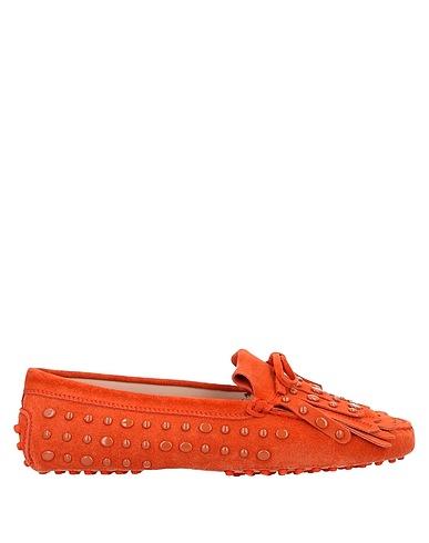 TOD'S Mocasín Naranja Cuero
