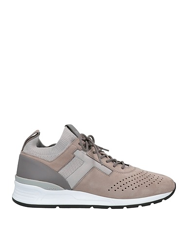 TOD'S Sneakers Taupe Leather, Elastic fibres