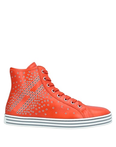 HOGAN REBEL Sneakers Orange Leather