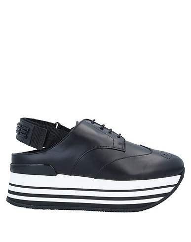 HOGAN Schnürschuhe Schwarz Leder