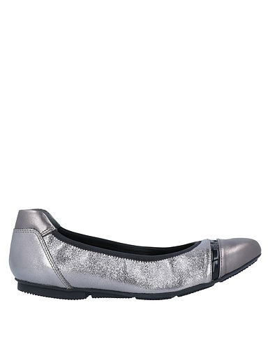 HOGAN Ballet flats Silver Leather