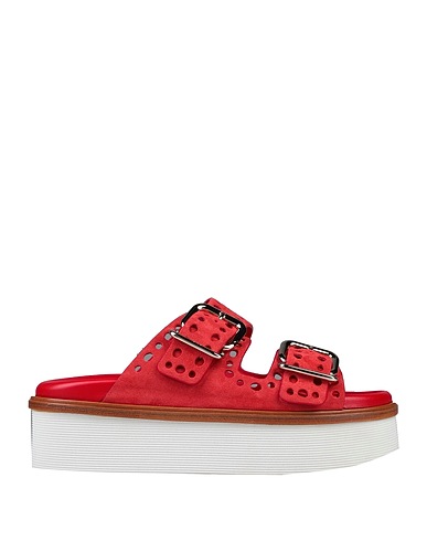 TOD'S Sandals Red Soft Leather