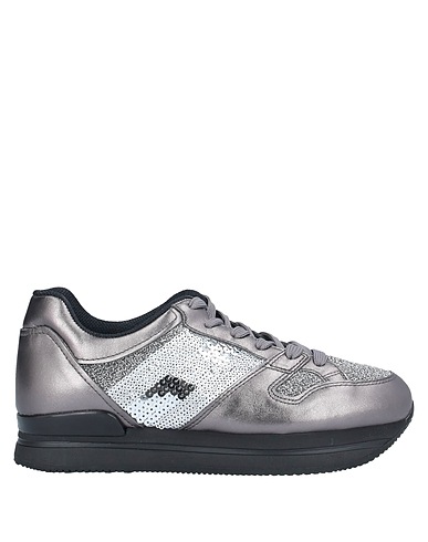 HOGAN Sneakers Lead Textile fibres, Soft Leather
