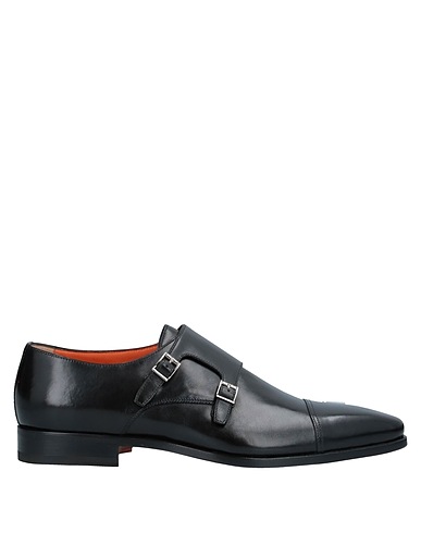 SANTONI モカシン ブラック 革