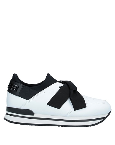 HOGAN Sneakers White Leather, Textile fibres